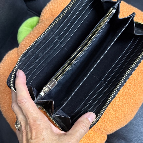 Coach Black Zip-Around Wallet - Picture 6 of 15